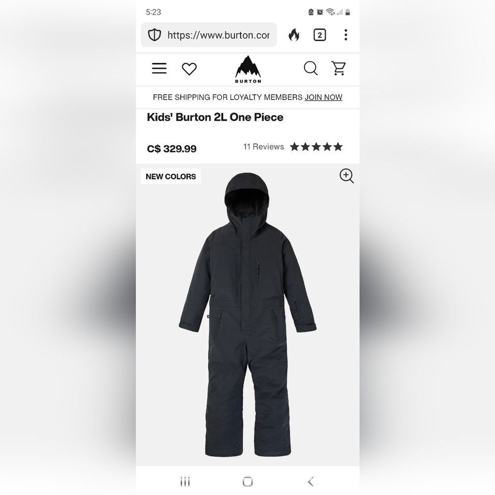 Burton snowsuit